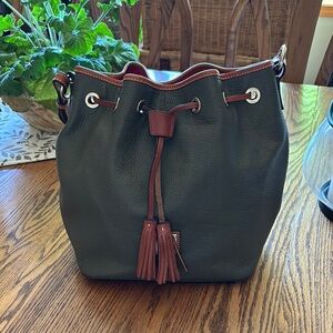 Dooney & Bourke Green and Brown Hobo Bag